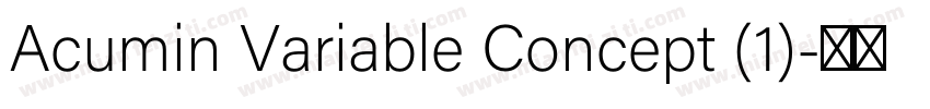 Acumin Variable Concept (1)字体转换